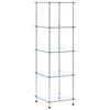 vidaXL Shelf | Transparent | Tempered Glass, Stainless Steel | Medium | Shelf