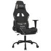 vidaXL Massage Gaming Chair with Footrest Black and Camouflage Fabric