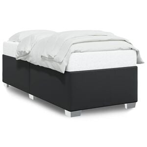 vidaXL Bed Frame without Mattress Black 90x190 cm Faux Leather