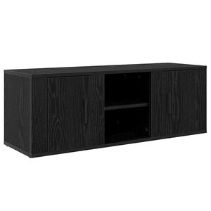 vidaXL TV Cabinet 100 x 31.5 x 35 cm Black Oak Engineered Wood