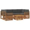 vidaXL Outdoor Sofa Set 7 pcs Natural and Anthracite Solid Acacia Wood