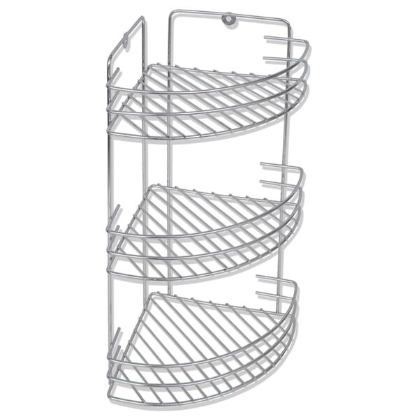 Wall Mounted Metal Shower Corner Shelf 3-Tier
