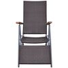 vidaXL Garden Lounge Chair Aluminium Brown