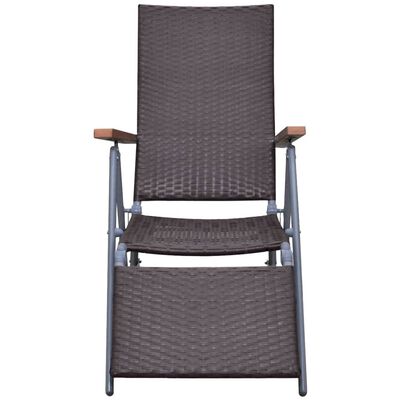 vidaXL Garden Lounge Chair Aluminium Brown