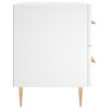vidaXL Bedside Cabinet White 40x35x47.5 cm Engineered Wood