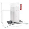 vidaXL Wall Mounted Range Hood 90 cm Stainless Steel 756 m&sup3;/h LED
