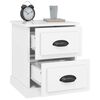 vidaXL Bedside Cabinets 2 pcs High Gloss White 39x39x47.5 cm Engineered Wood