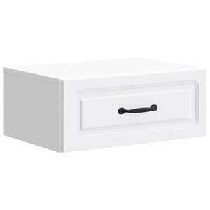 vidaXL Wall-Mounted Bedside Cabinet White 49 x 34.5 x 20 cm