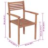 vidaXL Garden Chairs 4 pcs with Anthracite Cushions Solid Teak Wood