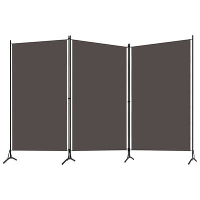vidaXL 3-Panel Room Divider Anthracite 260x180 cm