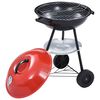 vidaXL Portable XXL Charcoal Kettle BBQ Grill with Wheels 44 cm
