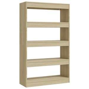 vidaXL Book Cabinet/Room Divider Sonoma Oak 80x30x135 cm Engineered Wood