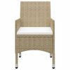 vidaXL 11 Piece Garden Dining Set Beige