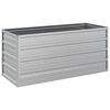 vidaXL Garden Raised Bed 100x40x45 cm Galvanized Steel Silver