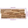 vidaXL 3D Wall Cladding Panels 10 pcs 1.08 m² Solid Teak Wood