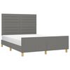 vidaXL Bed Frame without Mattress Dark Grey 137x187 cm Double Fabric