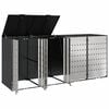 vidaXL Wheelie Bin Storage for 4 Bins Anthracite 272 x 77.5 x 115.5 cm