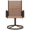vidaXL Garden Swivel Chairs 2 pcs Textilene and Steel Brown