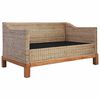 vidaXL 2 Piece Sofa Set with Cushions Natural Rattan