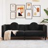 vidaXL Sofa with Cushions 3-Seater Black Velvet