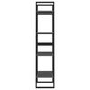 vidaXL 4-Tier Book Cabinet Grey 60x30x140 cm Solid Pine Wood