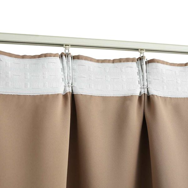 vidaXL Blackout Curtains with Hooks 2 pcs Taupe 140x245 cm