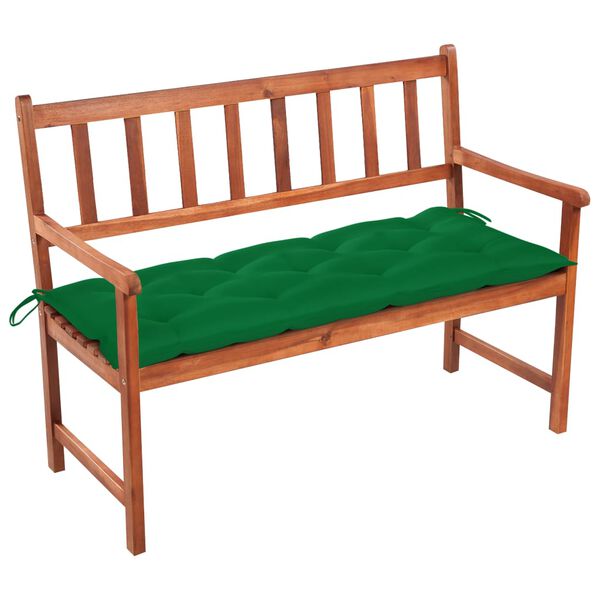 vidaXL Garden Bench with Cushion 120 cm Solid Acacia Wood