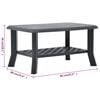 vidaXL Coffee Table Anthracite 90x60x46 cm Plastic