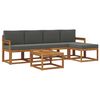 vidaXL Outdoor Sofa Set 6 pcs Natural and Anthracite