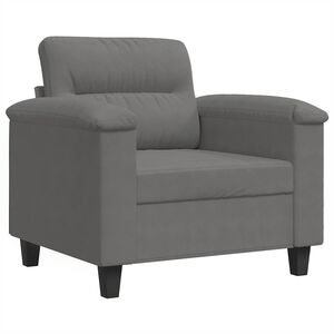 vidaXL Sofa Chair Dark Grey 60 cm Microfibre Fabric