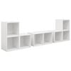 vidaXL 6 Piece TV Cabinet Set White Engineered Wood