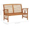 vidaXL Garden Bench with Cushions 119 cm Solid Acacia Wood