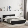 vidaXL Bed Frame without Mattress Black 150x200 cm King Size
