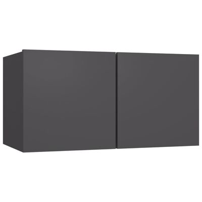 vidaXL Hanging TV Cabinets 3 pcs Grey 60x30x30 cm