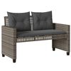 vidaXL 4 Piece Garden Sofa Set with Cushions Grey Poly Rattan Glass