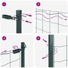 vidaXL Fence with Posts Green 1.2 x 25 m Steel