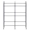vidaXL Storage Shelf for 6 Crates Silver 96x33x116 cm Steel