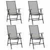 vidaXL Mesh Folding Chairs 4 pcs Steel Anthracite