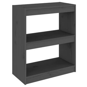 vidaXL Book Cabinet | Grey | Solid pine wood | Small | Book Cabinet