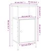 vidaXL Bedside Cabinet Brown Oak 41x31x80 cm Engineered Wood
