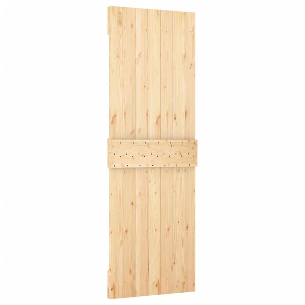 vidaXL Sliding Door with Hardware Set 80x210 cm Solid Wood Pine