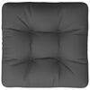 vidaXL Pallet Cushion 50x50x12 cm Grey Fabric