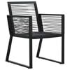 vidaXL 5 Piece Outdoor Dining Set PVC Rattan Black