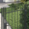 vidaXL Fence Gate Boxtel Single Door with Arched Top Steel 1x1.75 m Black
