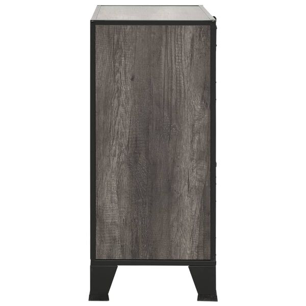 vidaXL Storage Cabinet Grey 72x36x82 cm Metal and MDF