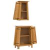 vidaXL 2 Piece Bathroom Furniture Set Solid Wood Pine
