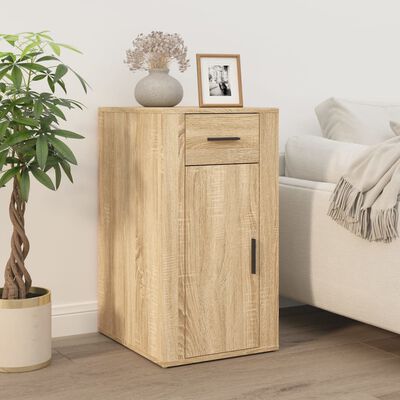 vidaXL Desk with Cabinet Sonoma Oak Engineered Wood