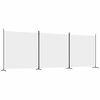 vidaXL 3-Panel Room Divider White 525x180 cm Fabric