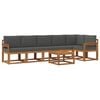 vidaXL Outdoor Sofa Set 7 pcs Natural and Anthracite