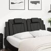 vidaXL Headboard Cushion "Viana" Black 137 cm Double Faux Leather